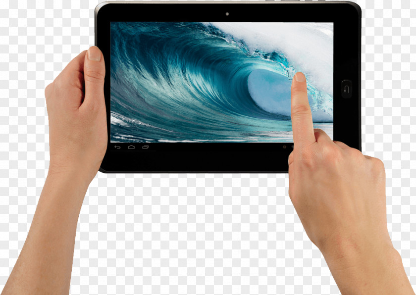 Tablet In Hands Image Samsung Galaxy Note 10.1 Android NOVO7 Touchscreen PNG