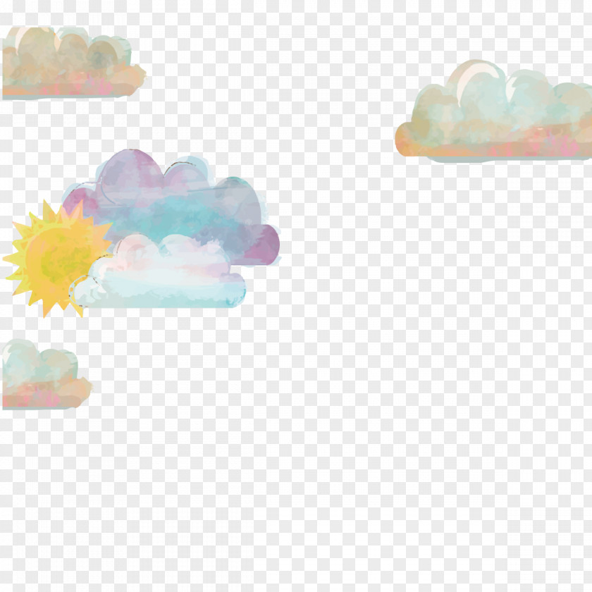 Vector Painted Clouds Cloud Iridescence Euclidean PNG