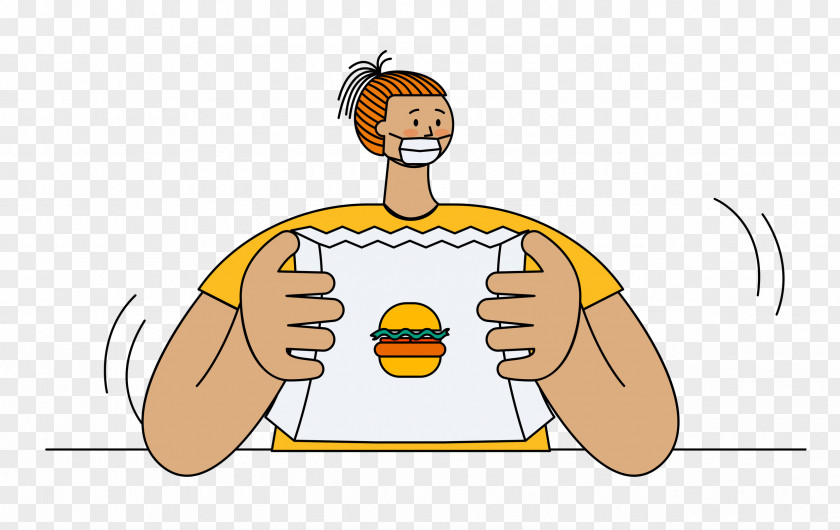 Cartoon Human Yellow Joint Line PNG