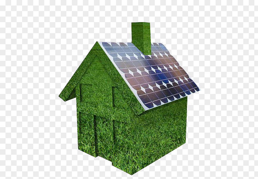 Green Environmental Solar House Panel Energy Power Photovoltaics PNG