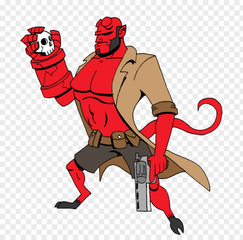 Hellboy Animated Cartoon Drawing Clip Art PNG