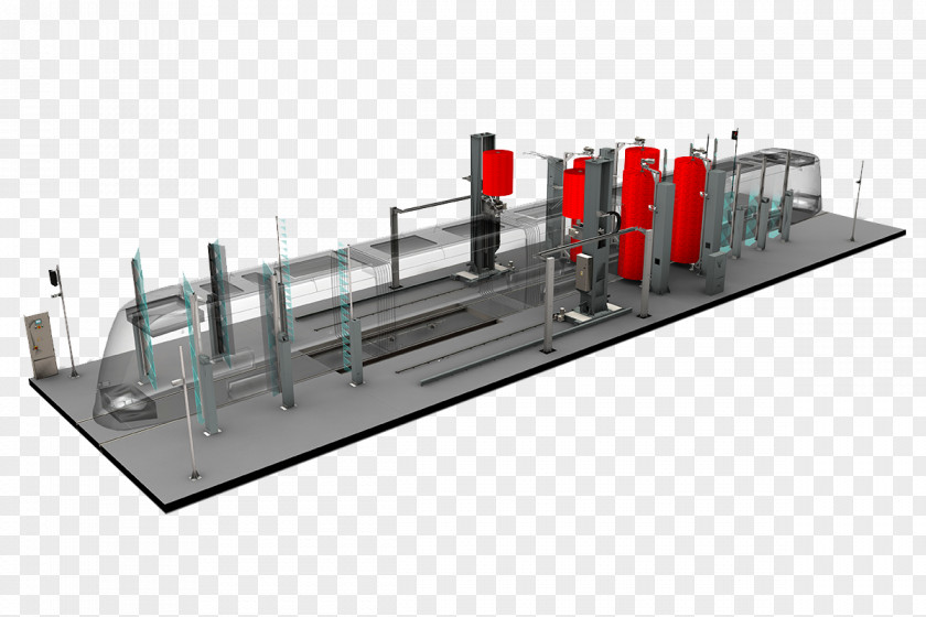 Through Train Machine Steel PNG