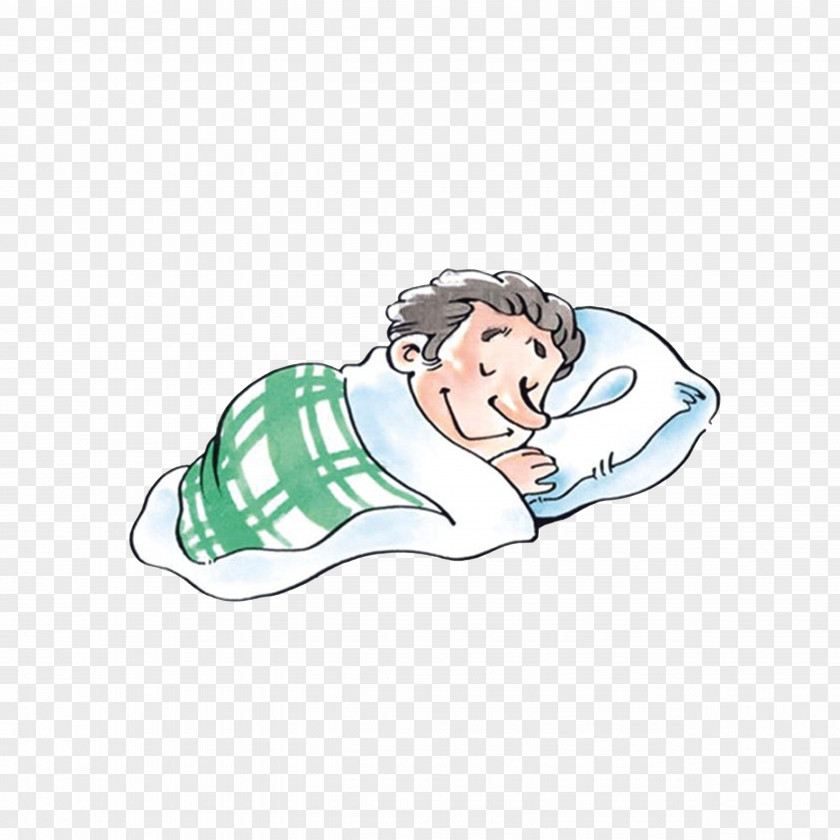 A Sleeping Old Man Sleep Cartoon Illustration PNG