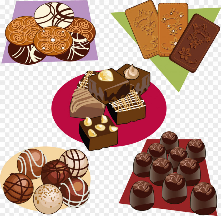 Gourmet Chocolate Hand-painted Cartoon Cake Dessert Clip Art PNG