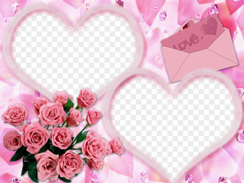 Pink Frame Love Picture PNG