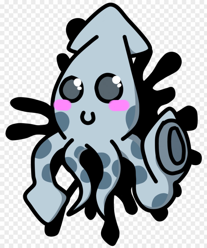 Squid Cartoon Character Animal Clip Art PNG