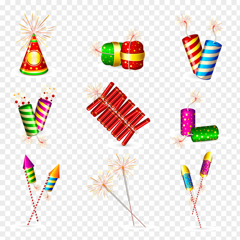 Vector Festive Firecrackers Firecracker Fireworks Cartoon Clip Art PNG