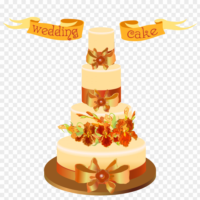 Vector Ribbon And Wedding Cake Sugar Birthday Clip Art PNG