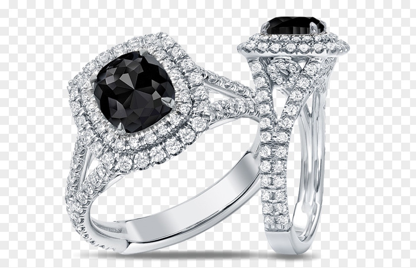 Black Ring Wedding Engagement Silver Gold PNG