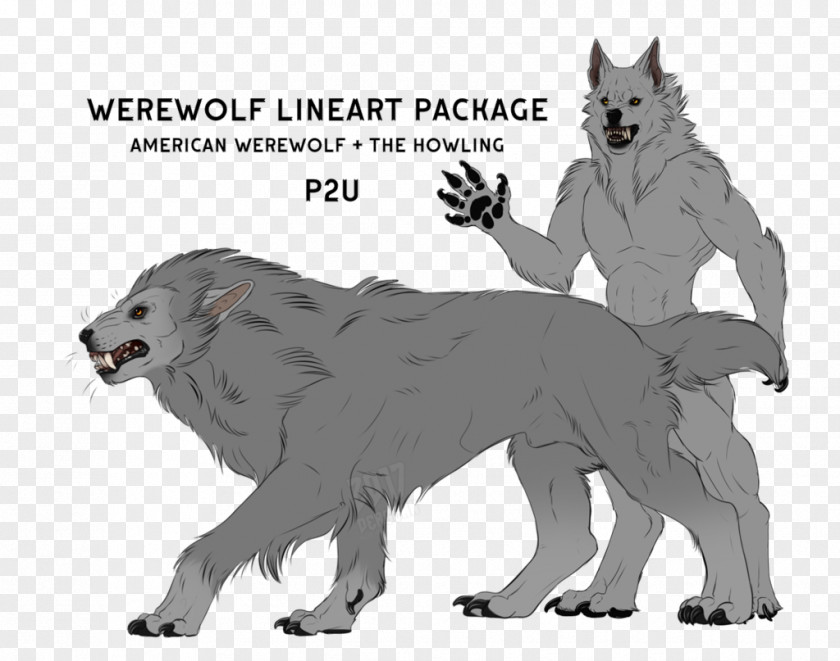 Dog Werewolf DeviantArt Line Art PNG