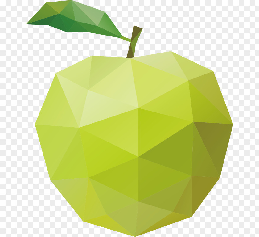 Exquisite Mosaic Fruit Apple Geometry Polygon PNG