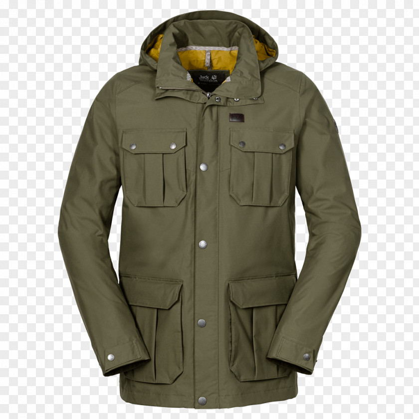 Jacket Hood Jack Wolfskin Parca Coat PNG