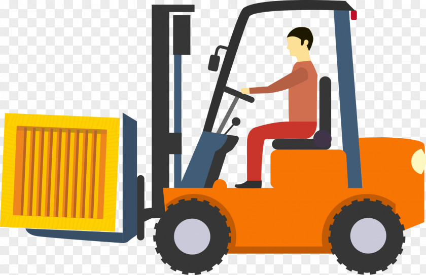 Forked Roller Forklift 29 Road Mini Storage Logistics Image Transport PNG