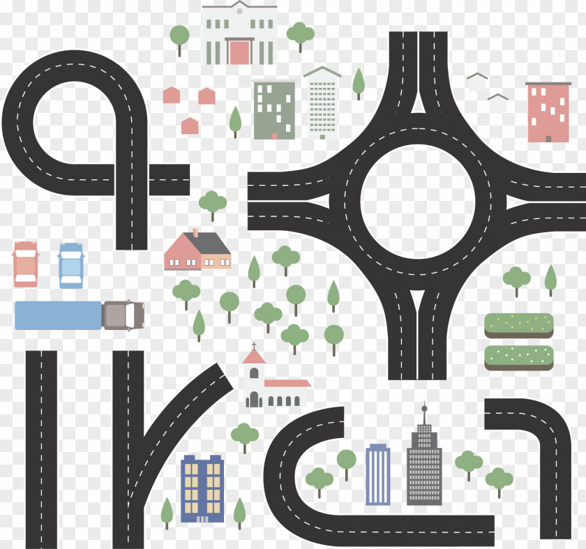 Vector Painted Road Download PNG