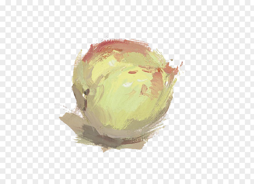 Peach Watercolor Painting Yellow Complementary Colors Oil PNG