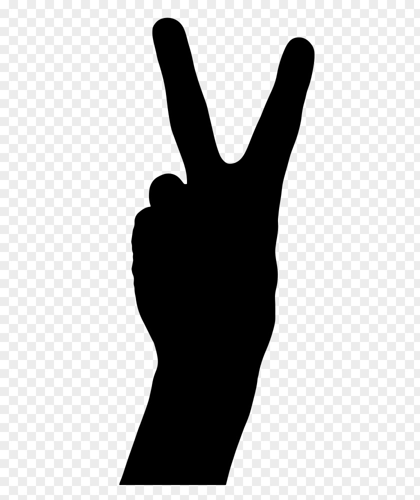 Silhouette V Sign Peace Symbols Language Clip Art PNG