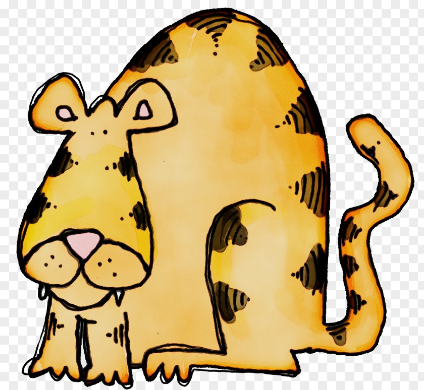 Animal Figure Yellow Watercolor PNG