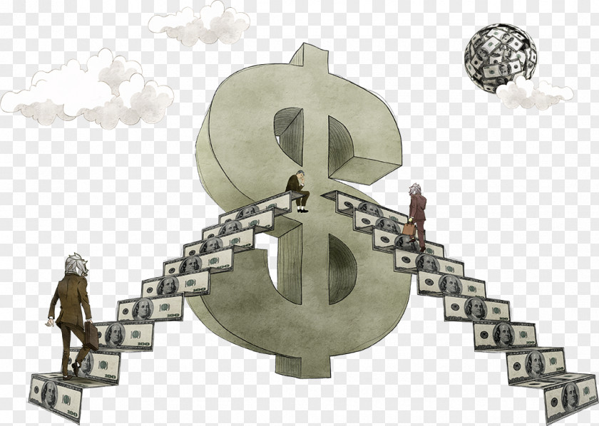 Dollar Sign And Banknotes Stairs Money Financial Transaction Banknote United States PNG