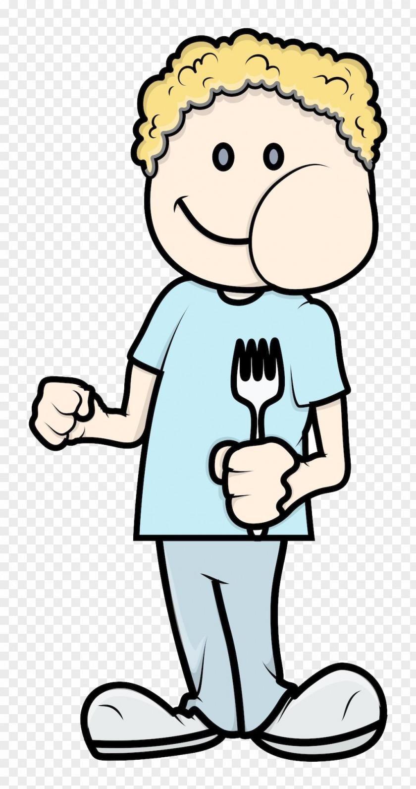 The Man With Fork Birthday Cake Cartoon Eating Clip Art PNG