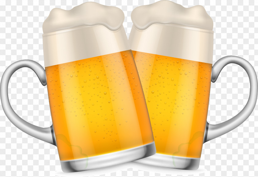 Vector Hand Painted Beer Stein Glassware PNG