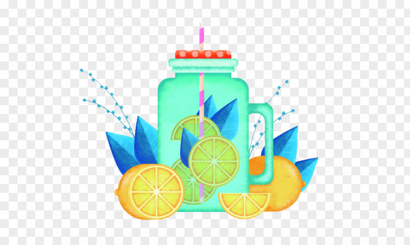 Lemon Drink Cup Illustration PNG