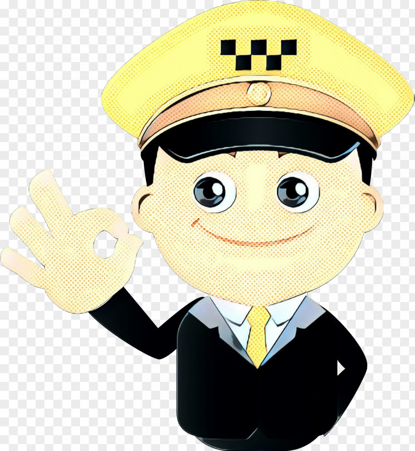 Official Smile Cartoon Yellow Gesture Finger Headgear PNG