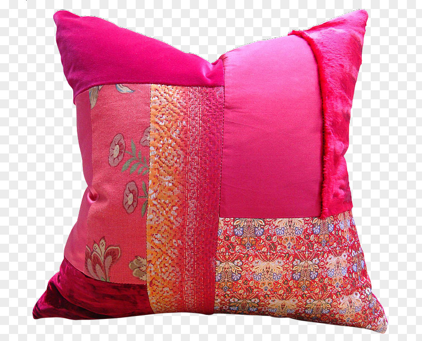 Pillow Throw Pillows Cushion Magenta PNG