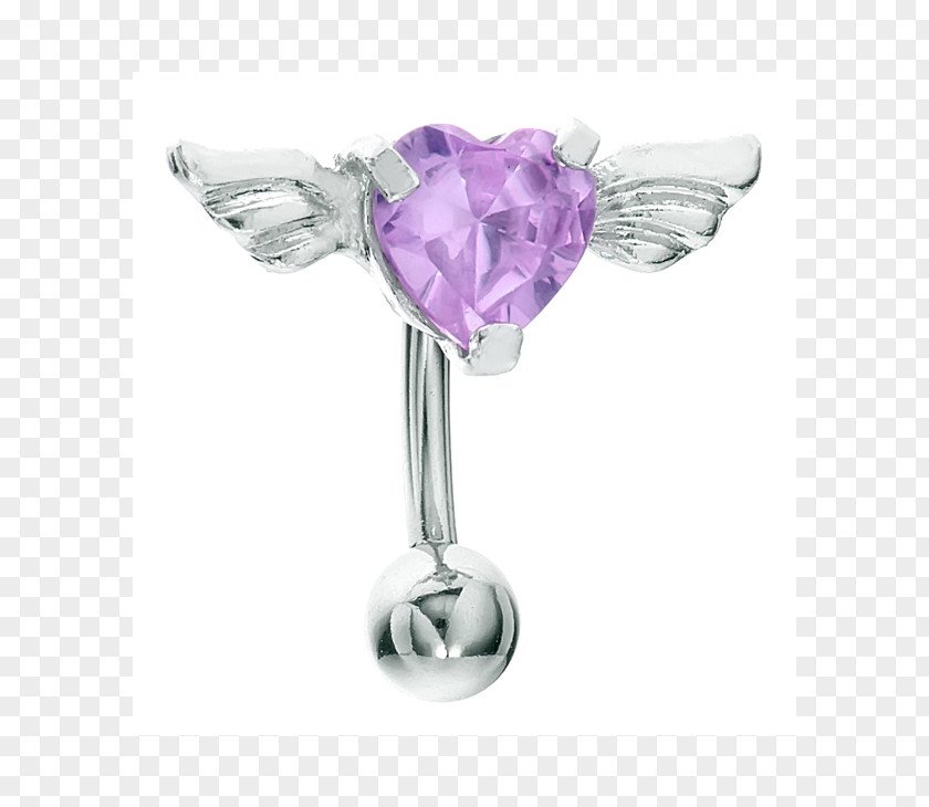 Purple Amethyst Navel Piercing Body Jewellery PNG
