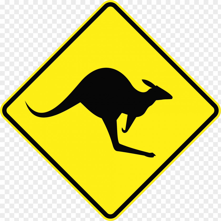 Traffic Sign Wildlife Kangaroo Macropodidae Wallaby PNG