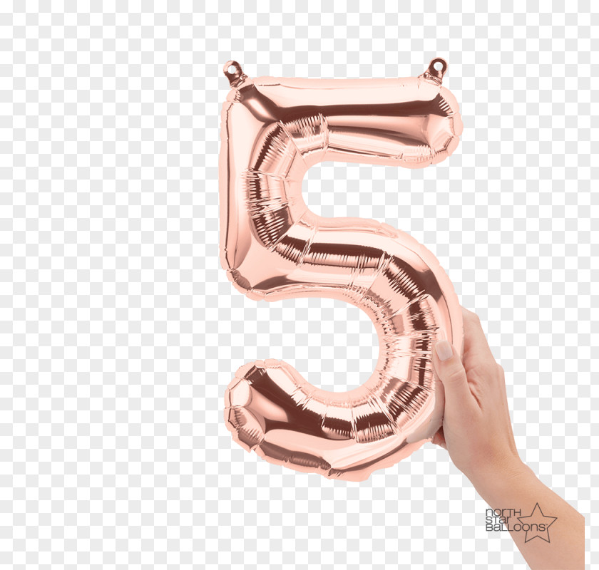 Balloon Mylar Gold Number Party PNG