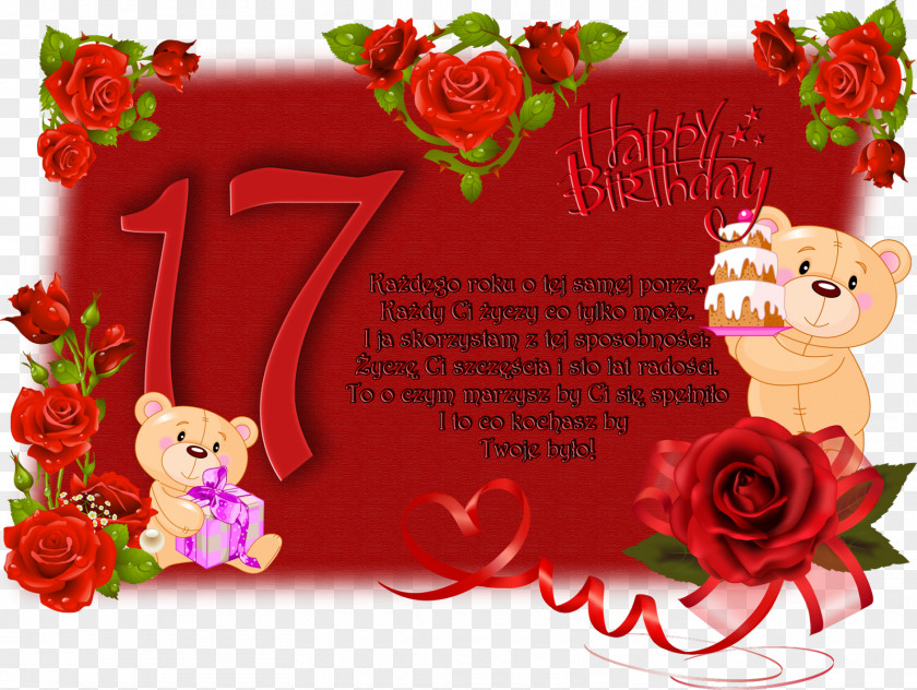 Birthday Wish Greeting & Note Cards Flower Bouquet Garden Roses PNG