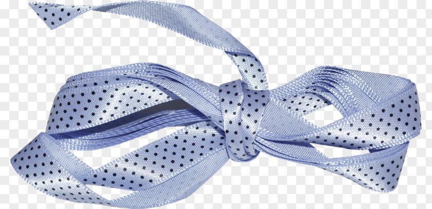 Blue Ribbon Bow Shoelace Knot PNG