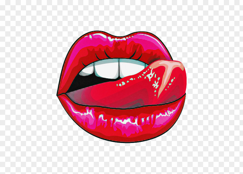 Smile Lip Gloss Mouth Pink Red Jaw PNG