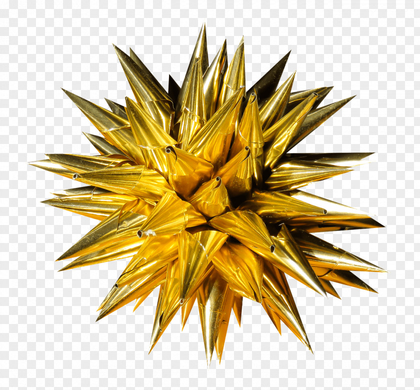 Christmas Decoration Spiky Star PNG Star, gold ornament clipart PNG