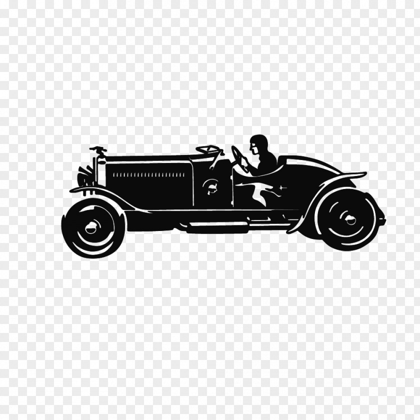 Vector Drawing Retro Convertible Classic Cars Vintage Car Jeep Silhouette PNG
