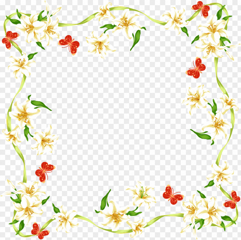 Watercolor Wreath Picture Frames Clip Art PNG