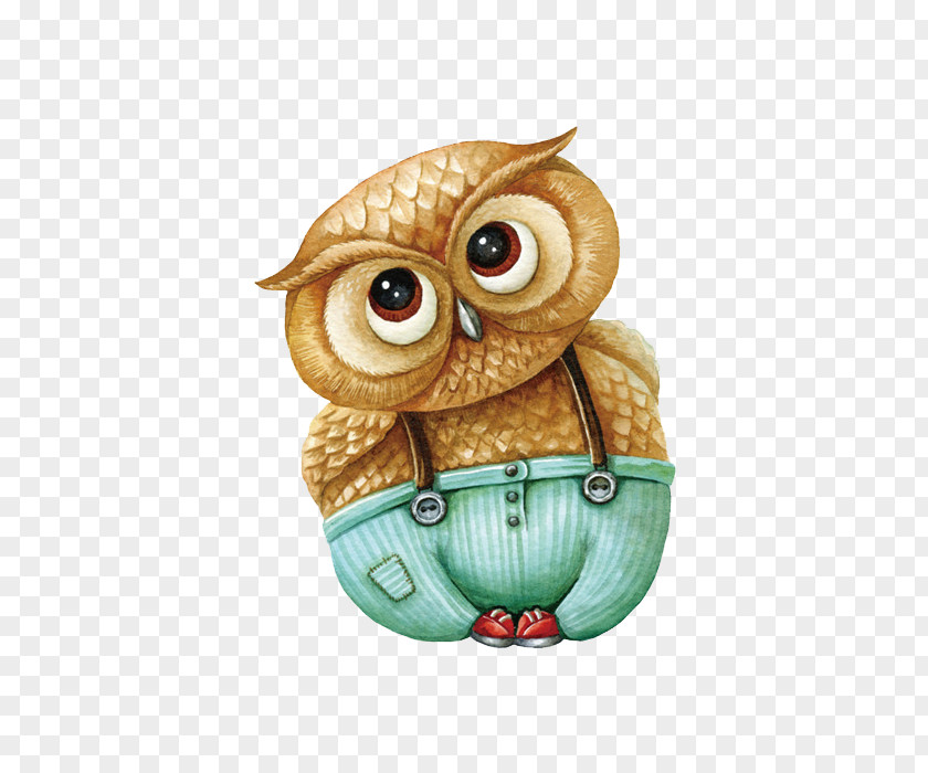 An Owl Painting PNG