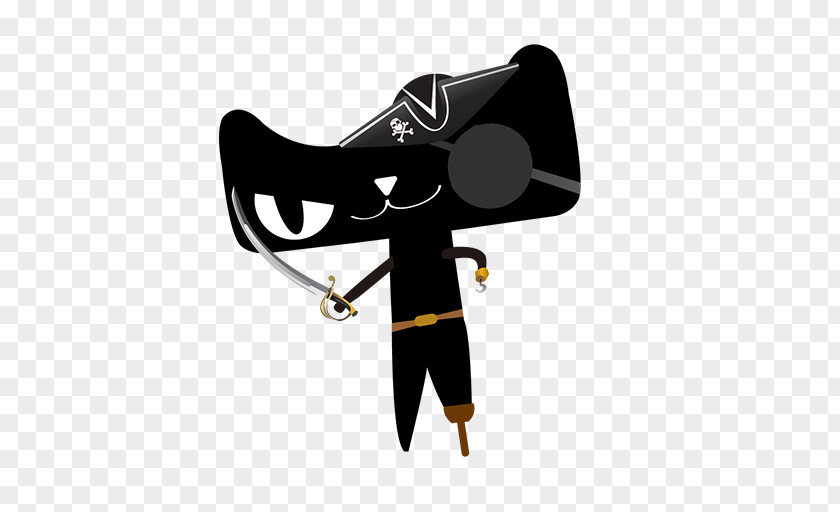 Pirate Captain Black Cat Cartoon Tmall PNG