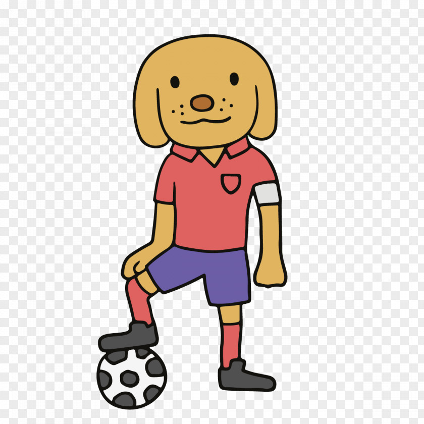 Vector Soccer Dog Clip Art PNG