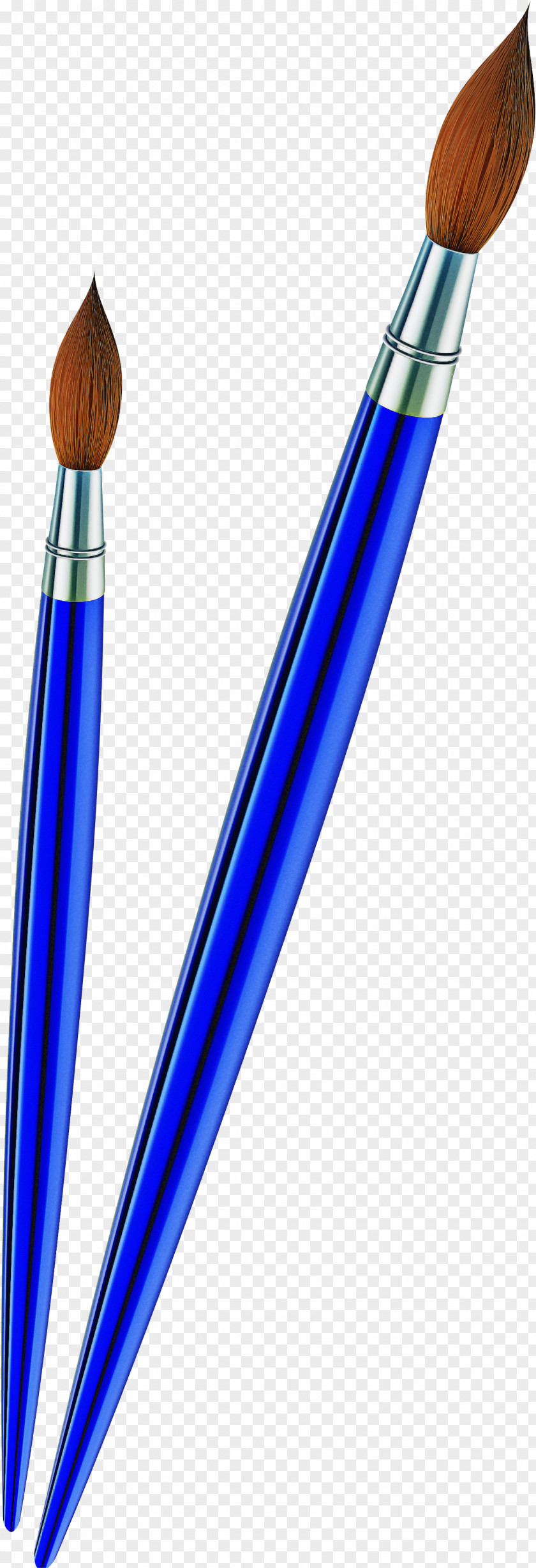 Brush Ball Pen Electric Blue Writing Implement PNG
