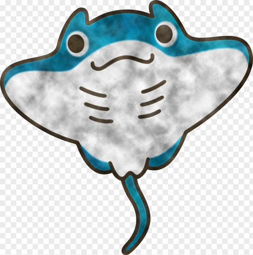 Cartoon Fish Turquoise Electric Ray Rays And Skates PNG