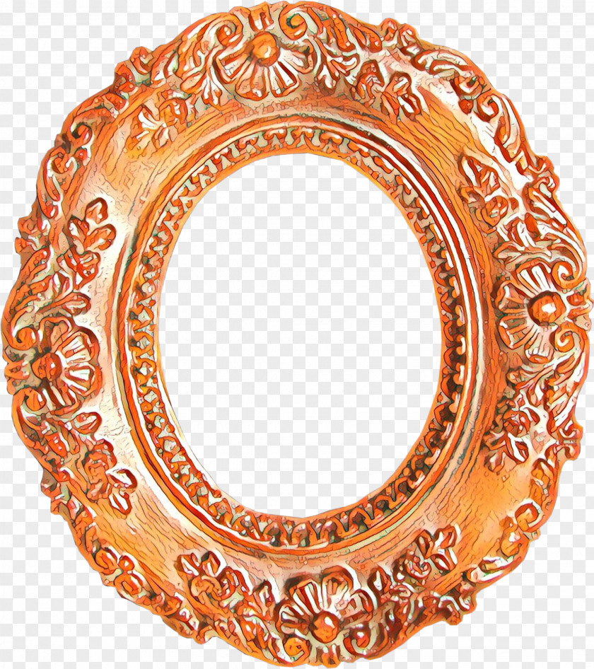 Metal Oval Circle Background Frame PNG