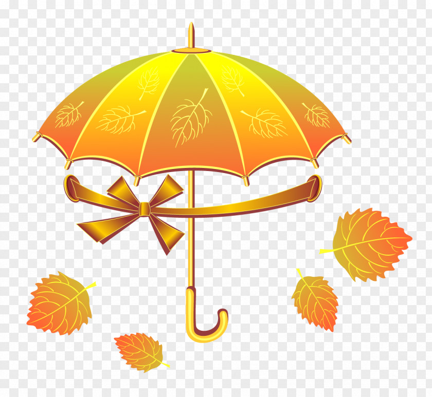 Autumn Maple Leaf Style Umbrella Poster Euclidean Vector PNG
