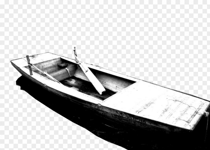Dark Black Boat Watercraft Skiff PNG