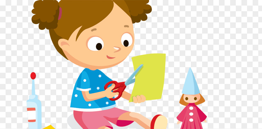 Little Kids With Various Summer Paper Craft Art Clip PNG