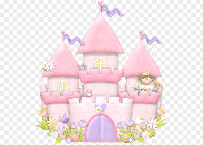 Pink Cartoon House Wedding Invitation Birthday Party Castle Child PNG