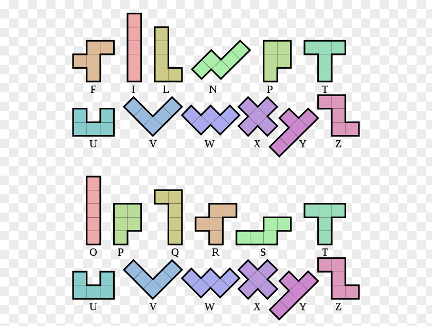 Shape Pentomino Polyomino Tromino Tetris PNG