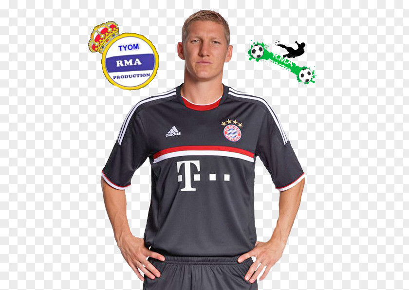 T-shirt Bastian Schweinsteiger FC Bayern Munich UEFA Champions League Jersey PNG