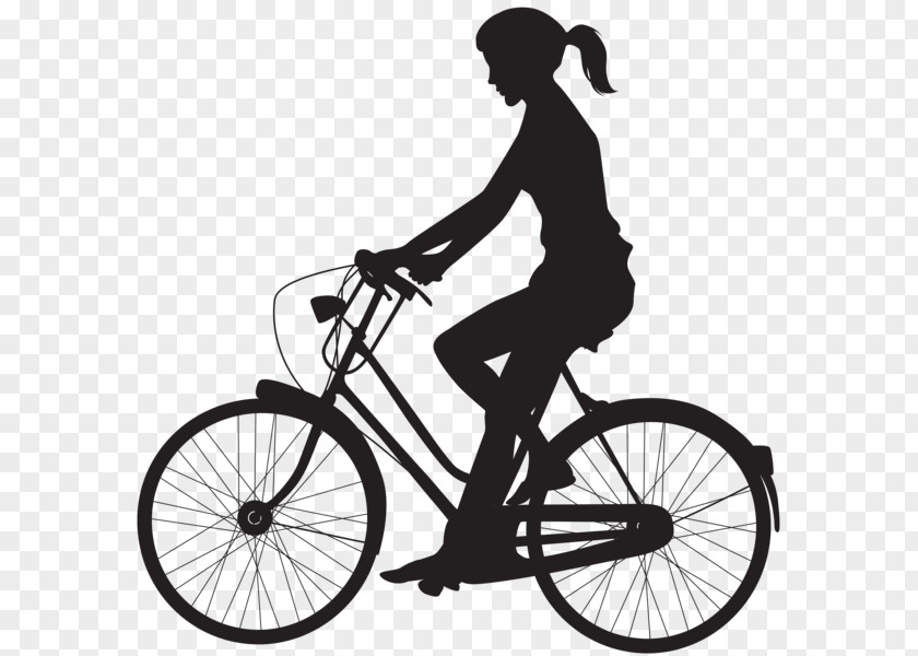 Cyclist Silhouette Clip Art: Transportation Cycling Bicycle Art PNG