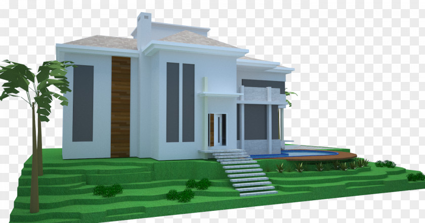 House Facade Architecture Window Stairs PNG